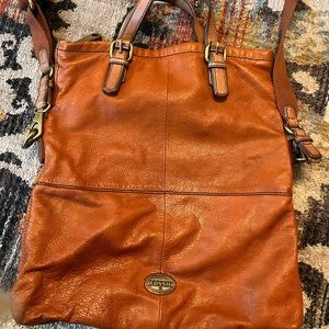 Fossil Brown Leather Shoulder Bag